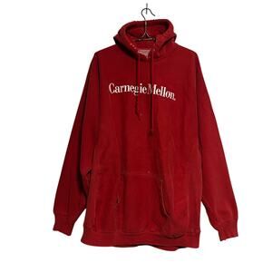 Vintage Y2K Carnegie Mellon Hoodie Sweatshirt Mens Size XXL Red Reverse Weave
